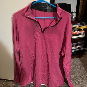 Pink XL greyson half zip